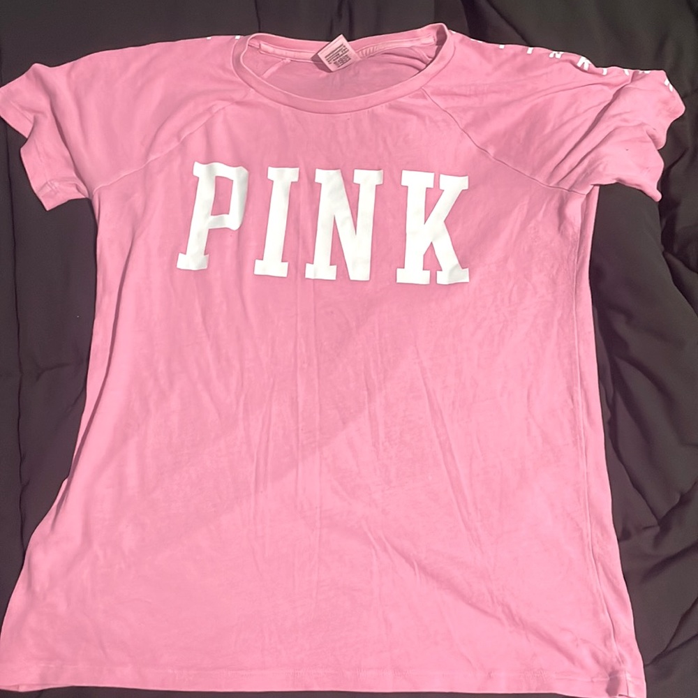 PINK t shirt for sale barely worn size large